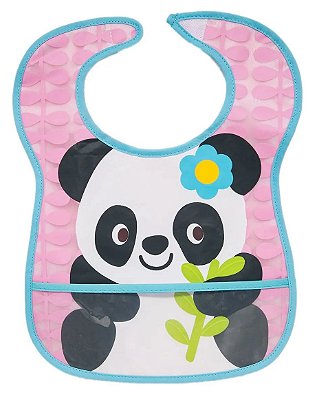 Babador Com Bolso Cata-migalhas Panda Buba