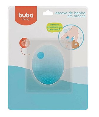 Escova de Banho Infantil em Silicone Azul - Buba
