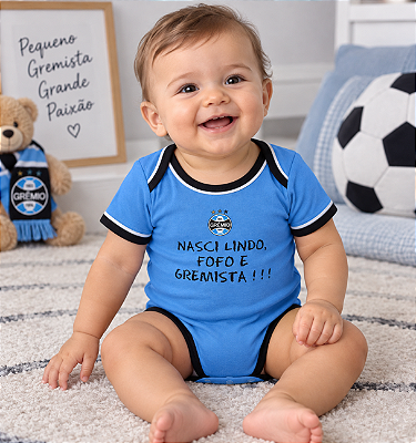 Body Grêmio Com Frase "Nasci Gremista" Oficial