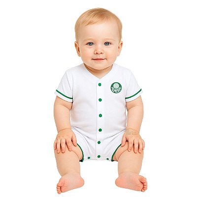 Macacão Bebê Palmeiras Curto Unissex Oficial