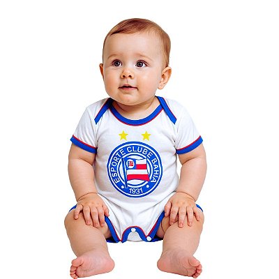 Macacão Bebê Bahia Manga Curta Oficial