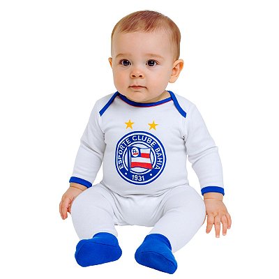 Macacão Bebê Bahia Manga Longa Oficial