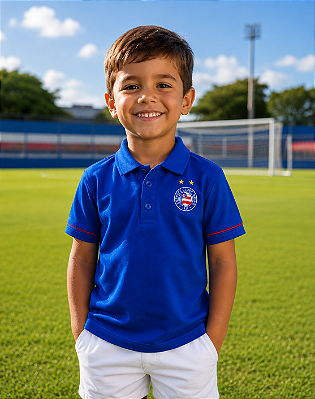 Camisa Polo Infantil Bahia Azul Oficial