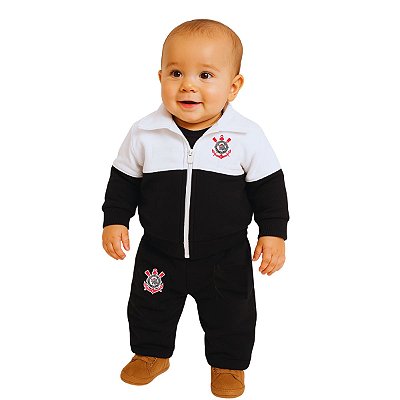 Agasalho Bebê Corinthians Jaqueta e Calça Unissex Oficial