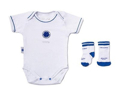 Kit Bebê Cruzeiro com Body e Meia Oficial