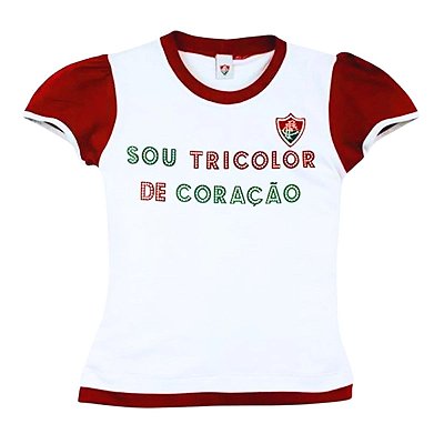 Camiseta Baby Look Infantil Fluminense Oficial