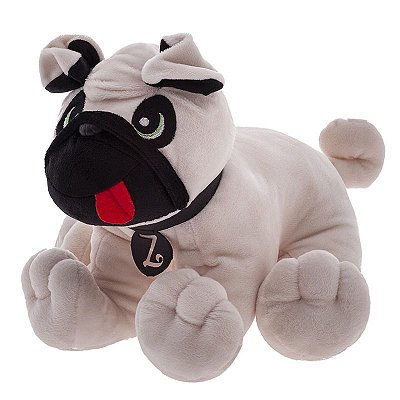 Pelúcia Que Vira Travesseiro Meu 1° Puppet Pug Zé - Zip Toys