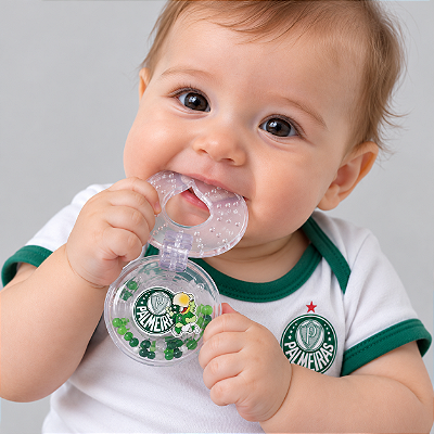 Chocalho Mordedor Bebê Palmeiras Kids Gol