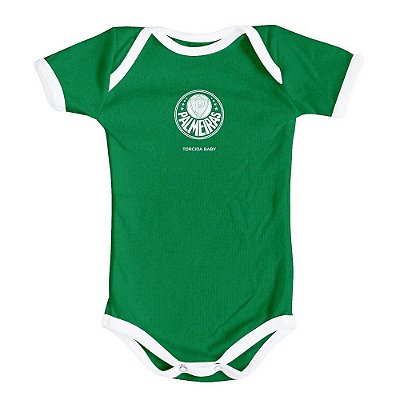Body Bebê Palmeiras Verde Curto Oficial - Torcida Baby