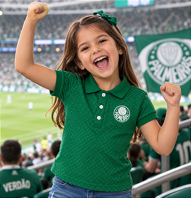 Camisa Infantil Palmeiras Polo Feminina Oficial