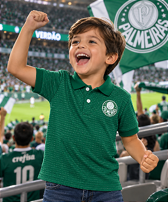 Camisa Polo Infantil Palmeiras Verde Oficial