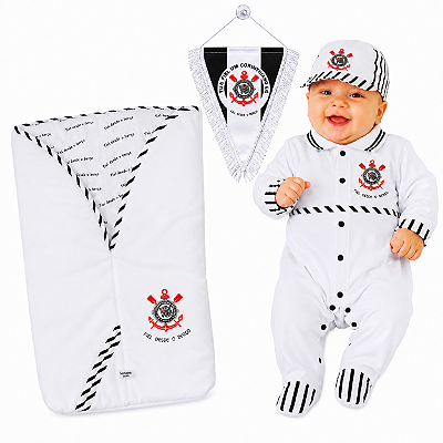 Kit Maternidade Corinthians com Saco de Dormir Oficial