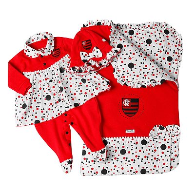 Kit Maternidade Flamengo Luxo Meninas Oficial