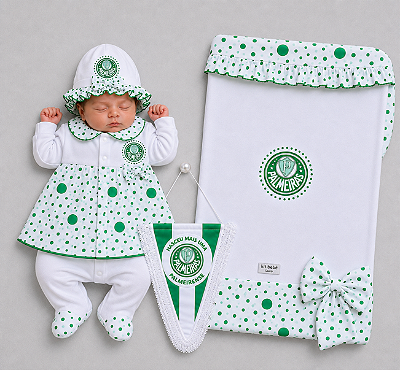 Kit Bebê Palmeiras Luxo Meninas Saída de Maternidade Oficial