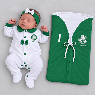 Kit Saída Maternidade Palmeiras Feminino Torcida Baby