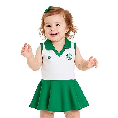 Vestido Bebê Palmeiras Regata Torcida Baby