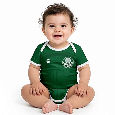 Body Palmeiras Com Proteção UV Verde Oficial