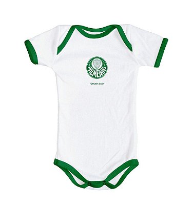 Body Palmeiras Branco Oficial Torcida Baby