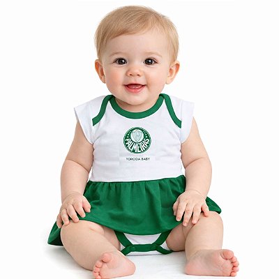 Body Vestido Palmeiras Oficial Torcida Baby