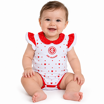 Body Internacional Feminino Estampa de Corações Oficial