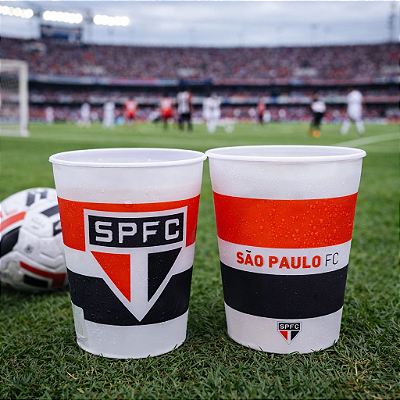 Jogo com 2 Copos De Plástico 3D São Paulo 400ml