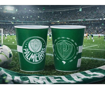 Jogo com 2 Copos De Plástico 3D Palmeiras 400ml