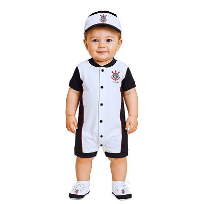 Kit Bebê Corinthians Conjunto 3 Peças Torcida Baby