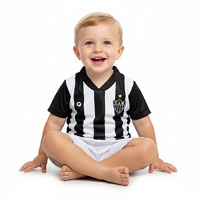 Camiseta Bebê Atlético MG Listrada - Torcida Baby