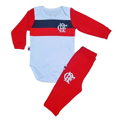 Conjunto Bebê Flamengo Body e Calça Oficial
