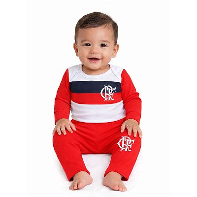 Conjunto Bebê Flamengo Body e Calça Oficial
