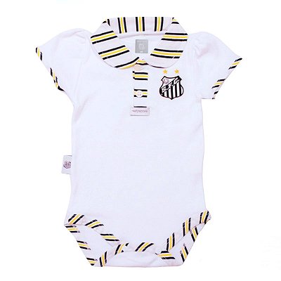 Body Polo Santos Manga Curta Feminino Oficial