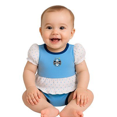 Body Vestido Grêmio Bolinhas Oficial