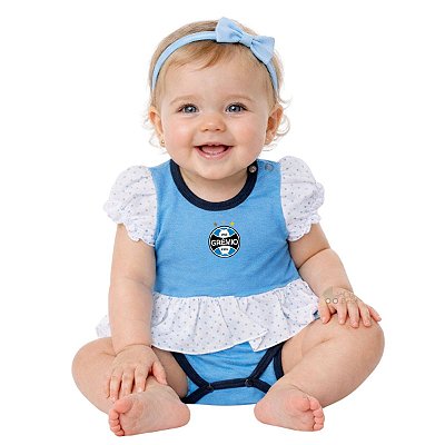 Body Vestido Grêmio Bolinhas Oficial