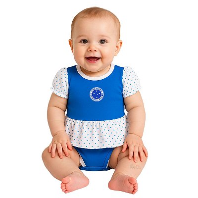 Body Vestido Cruzeiro Bolinhas Oficial