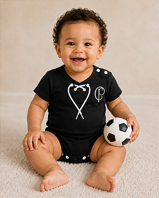Body Bebê Corinthians Retrô Vintage Preto Oficial