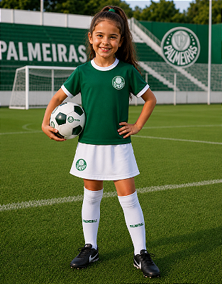 Uniforme Infantil Palmeiras Artilheira Feminino Oficial