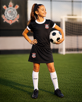 Uniforme Infantil Corinthians Artilheira Feminino Oficial