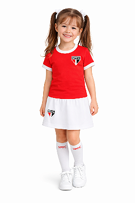 Uniforme Infantil São Paulo Artilheira Feminino Oficial