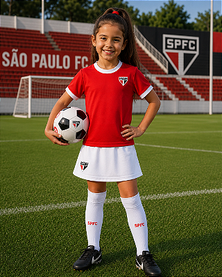 Uniforme Infantil São Paulo Artilheira Feminino Oficial