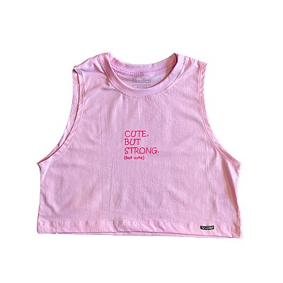 Cropped Cut but Strong Rosa Algodão