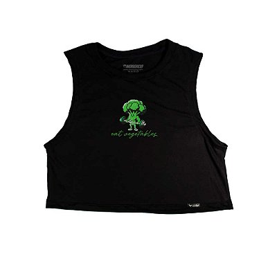 Cropped eat vegetables