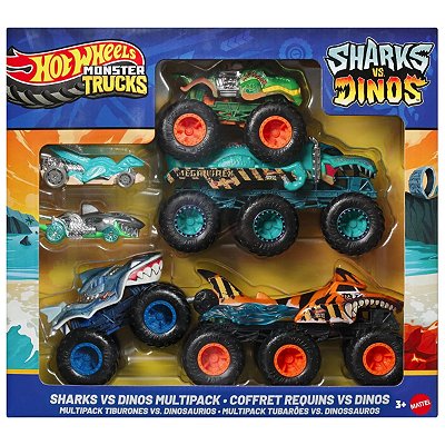 HOT WHEELS MONSTER TRUCKS - SHARKS Vs. DINOS - JGD68 - MATTEL