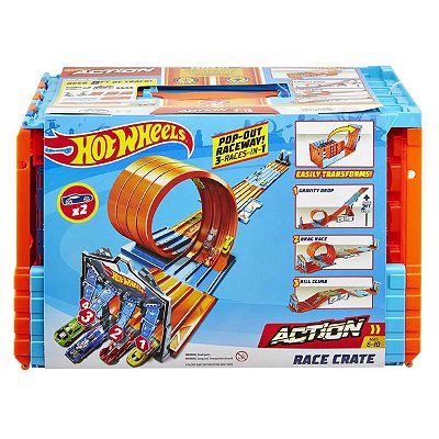 HOT WHEELS PISTA ACTION RACE CRATE - GKT87 - MATTEL