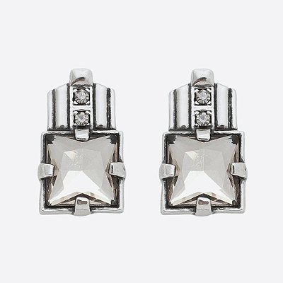 Brinco Design Silk Básica Prata