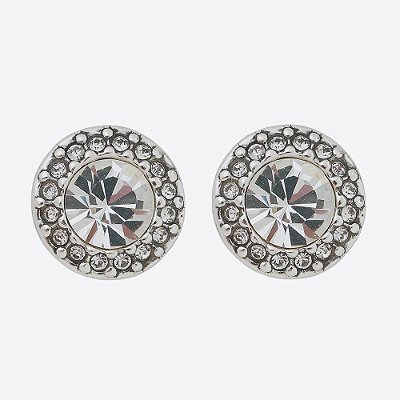 Brinco Crystal Básica Prata