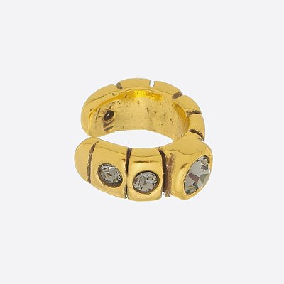 Piercing Fake Cravejado Básica Ouro