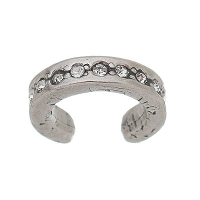 Piercing Fake Strass Prata