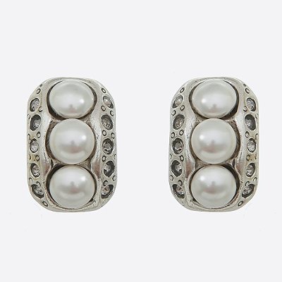 BRINCO PÉROLAS BÁSICA PRATA