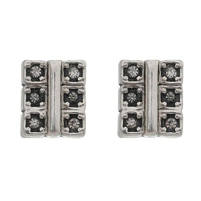 Brinco Geométrico Básica Prata