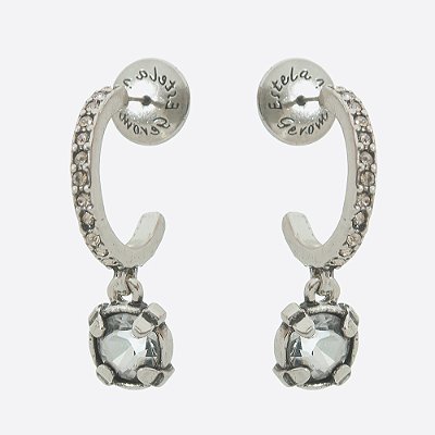 Brinco Meia Argola Básica Prata